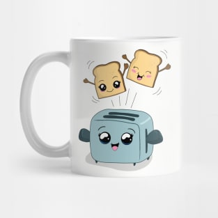 Cute Kawaii Toast and Toaster Mug